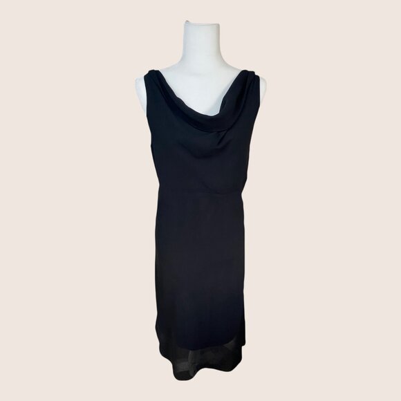 🖤 VTG FORMAL PROM LBD R&K ORIGINALS MAXI FLOWY SLEEVELESS DRESS LARGE - Picture 3 of 8